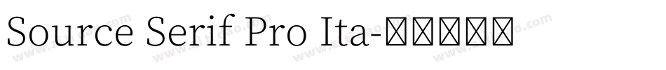 Source Serif Pro Ita字体转换